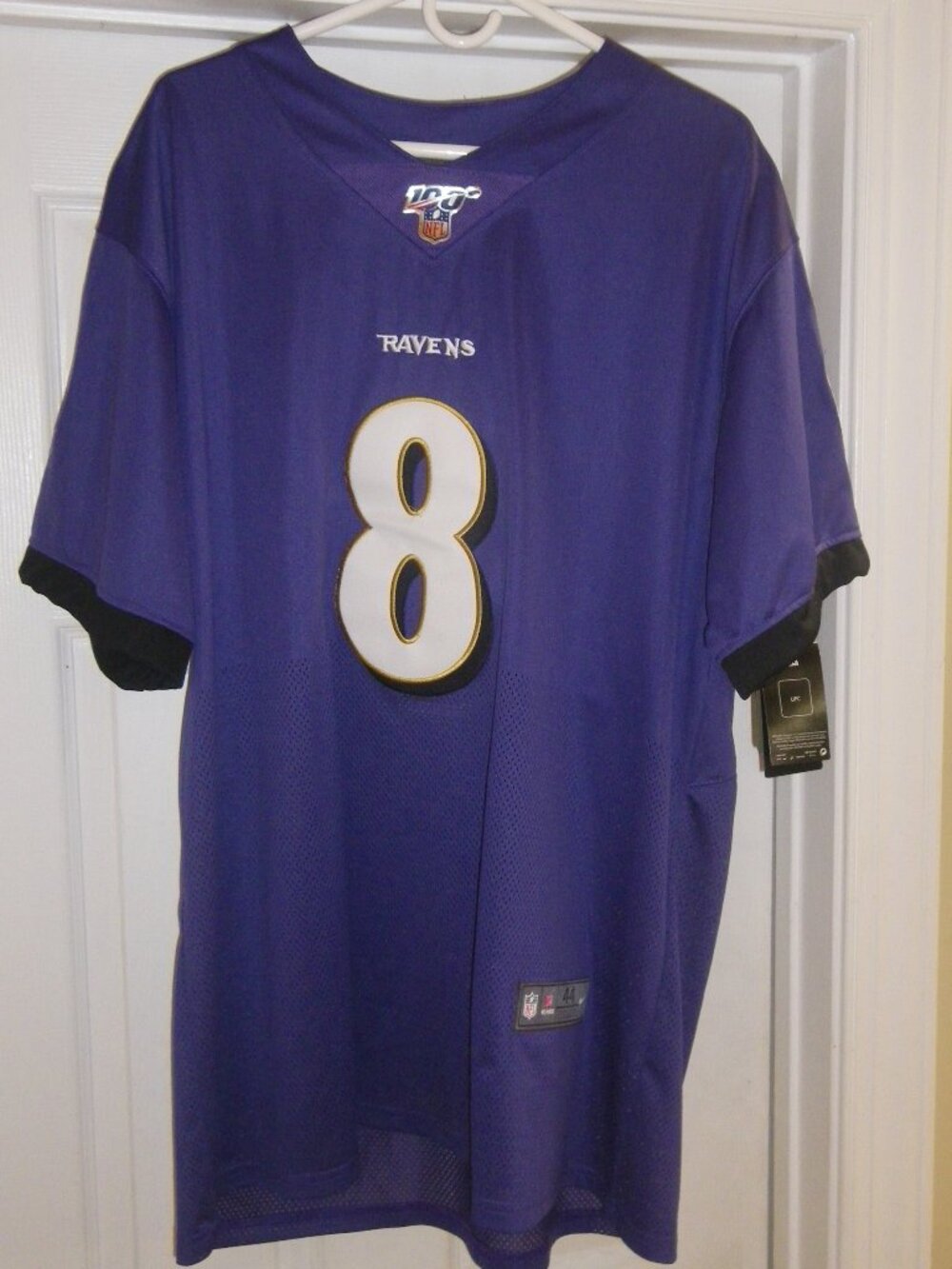 2011 Nike On-Field Baltimore Ravens Lamar Jackson #8 Purple Jersey NFL 100 NWT!